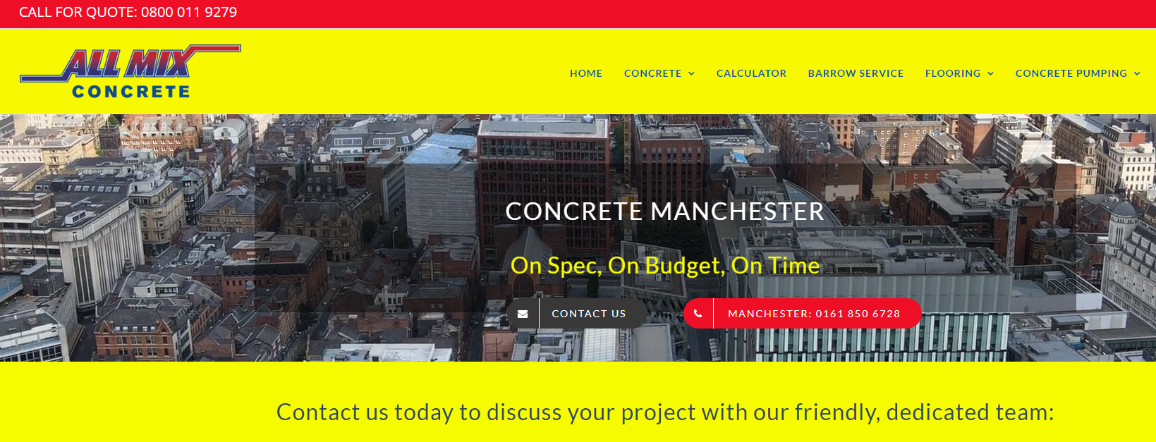 concrete supplier Manchester